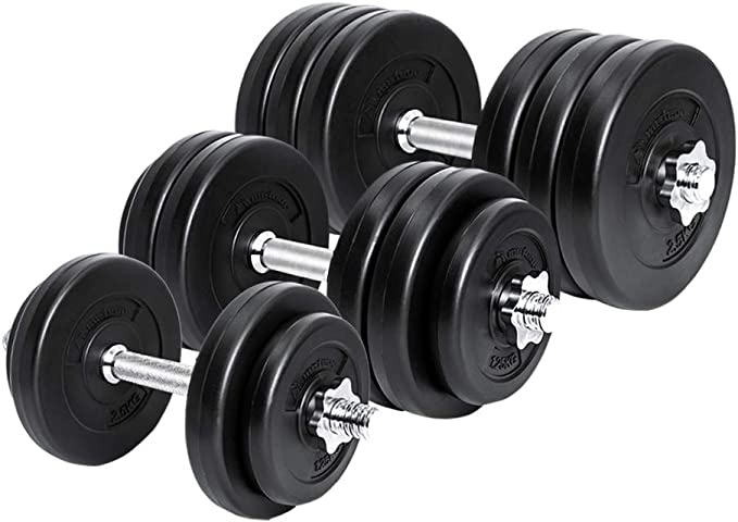 Meteor Essential Dumbbell Set Weight Dumbbells Plates Home Gym Fitness Exercise