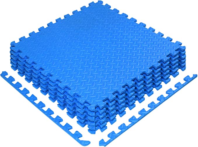 Yes4All Interlocking Foam Mats for Gym Exercise Equipment – (60cx60cm Each Tile - Pack of 6 Tiles For 2 Square Meter) Eva Interlocking Floor Tiles