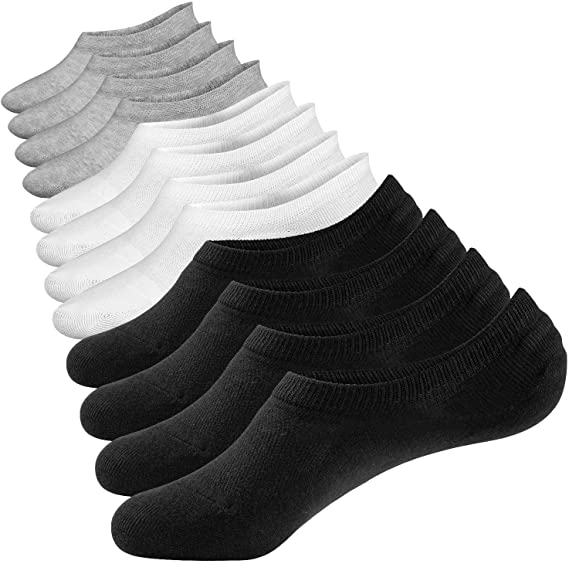 Closemate No Show Socks Summer Socks 6 Pairs Cotton Invisible Low Cut Loafer with Anti-Slip Silicone Stripes Casual Socks for Men & Women