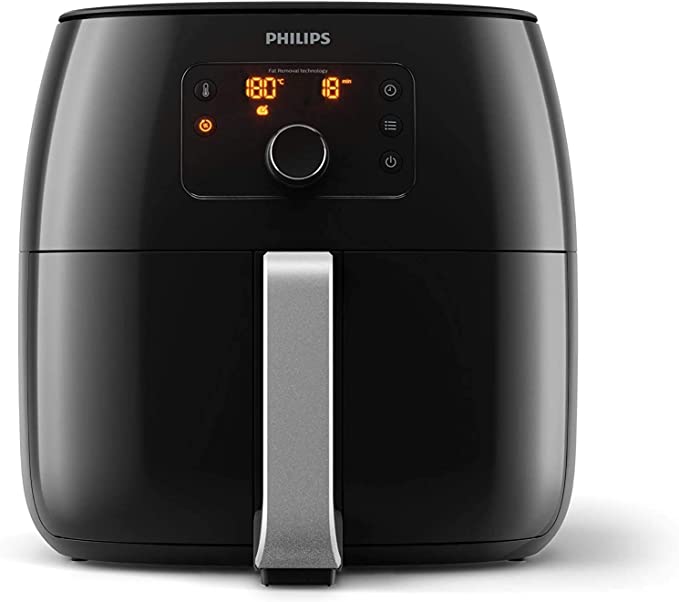 Philips Air Fryer Premium XXL for Fry/Bake/Grill/Roast with Fat Removal and Rapid Air Technology, 1.4kg Capacity, Black, HD9650/93