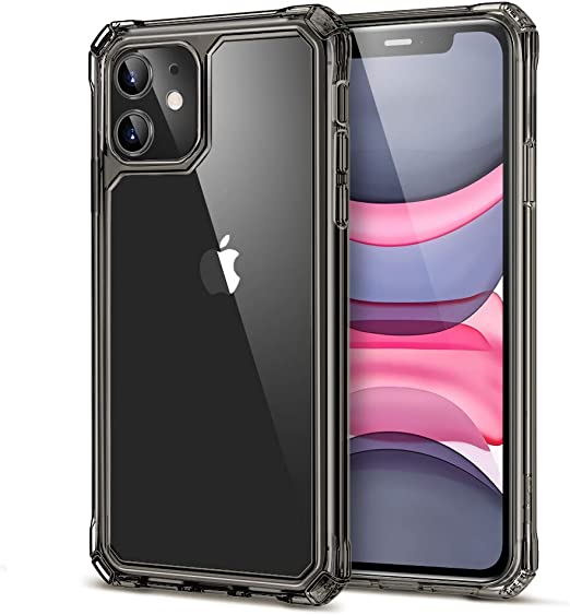 ESR Air Armor Series Compatible with iPhone 11 Case [Shock-Absorbing] [Scratch-Resistant] [Military Grade Protection] Hard PC + Flexible TPU Frame, for 6.1-Inch, Transparent Black