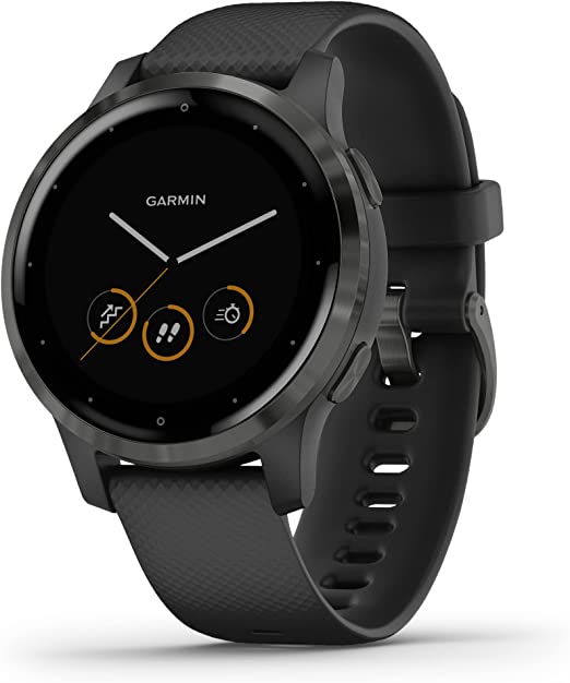 Garmin Vivoactive 4S, GPS Fitness Smartwatch, Black with Slate Hardware