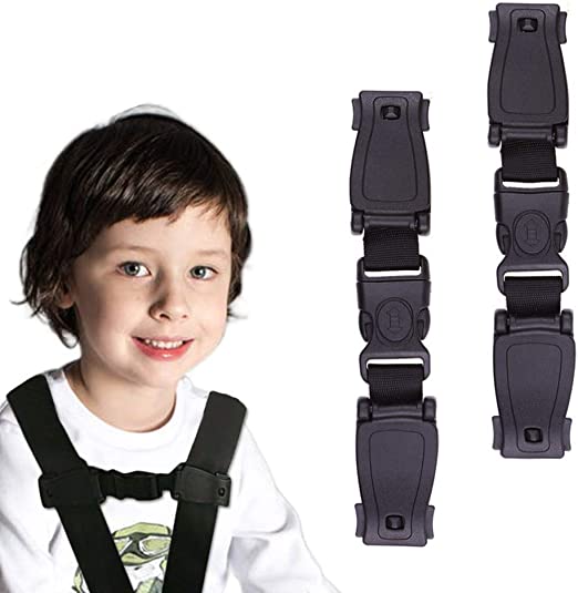 YBB 2 Pcs Upgraded Car Seat Chest Harness Clip, Car Seat Belt Buckle Clasp, Baby Chest Clip Guard for Car Seat, Stroller (2 pcs)