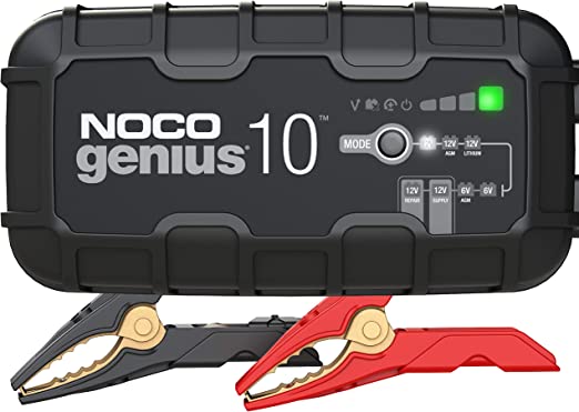 NOCO New Genius GENIUS10 | 6V/12V 10-Amp | Battery Charger + Maintainer + Repair Supply Mode [International Version]
