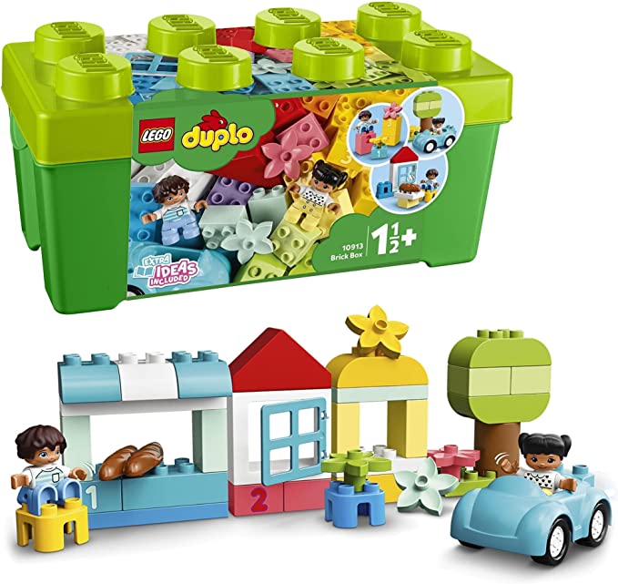 LEGO DUPLO Classic Brick Box 10913 First LEGO Set with Storage Box, Great Educational Toy for Toddlers 18 Months and up