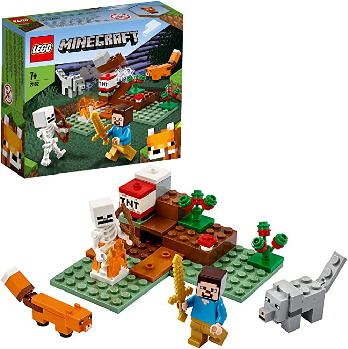 LEGO Minecraft The Taiga Adventure 21162 Brick Building Toy for Kids Who Love Minecraft and Imaginative Play