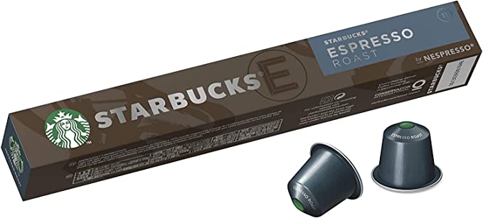 Starbucks by Nespresso Espresso Roast Coffee Pods 10 Capsules