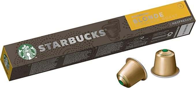 Starbucks by Nespresso Blonde Espresso Roast Coffee Pods 10 Capsules