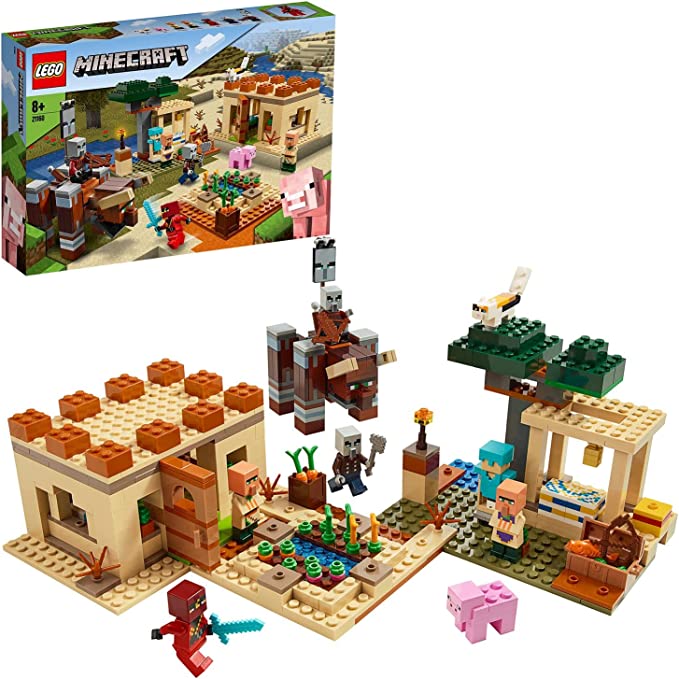 LEGO Minecraft The Villager Raid 21160 Building Toy Action Playset for Boys and Girls Who Love Minecraft