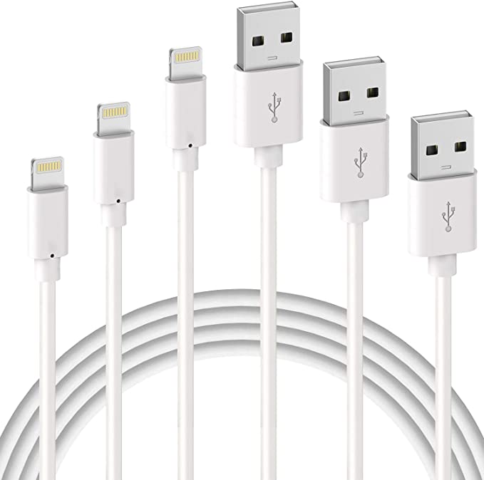 Quntis iPhone Charger Cable 3Pack 1M 2M 3M MFi Certified USB A to Lightning Cable Compatible for iPhone 14 Plus Pro Max 13 12 Mini Pro Max 11 X XS XR 8 Plus 7 Plus 6 Plus 5s SE iPad Pro iPod and More