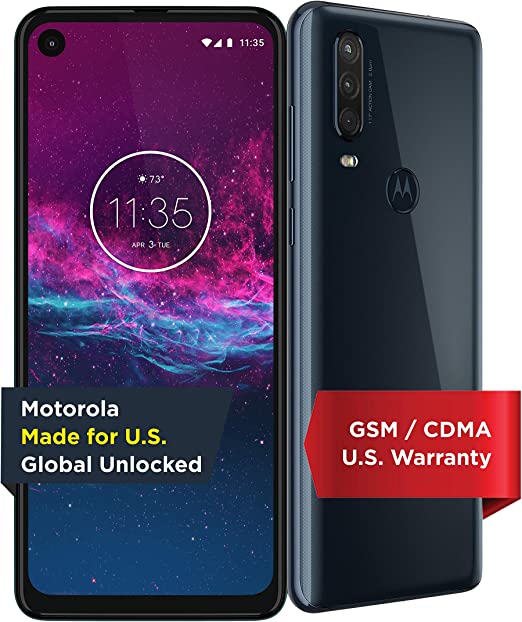 Motorola One Action | Unlocked | Made for US by Motorola | 4/128GB | 16MP Camera | Denim
