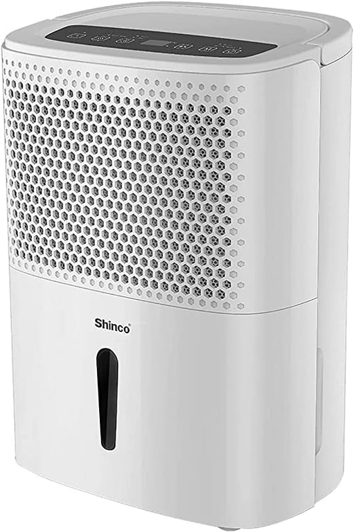 Shinco 10L Portable Dehumidifier, Remove Moisture from Humid air and Control Humidity, Suitable for Basement, Garage, Bathroom, Bedroom, Kitchen, Crawl Space, RV, Ultra Quiet,White