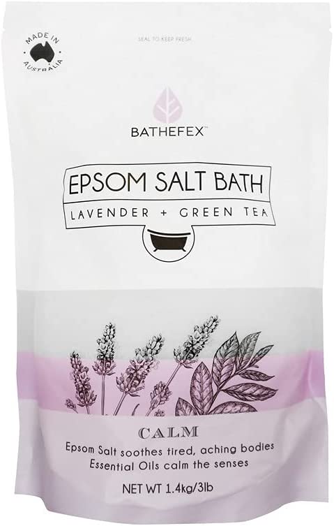 Bathefex Lavender and Green Tea Epsom Salt Bath, 1.4kg