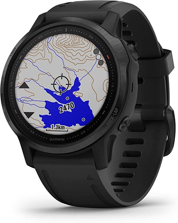 Garmin Fenix 6S Pro, Premium Multisport GPS Smartwatch, Black With Black Band