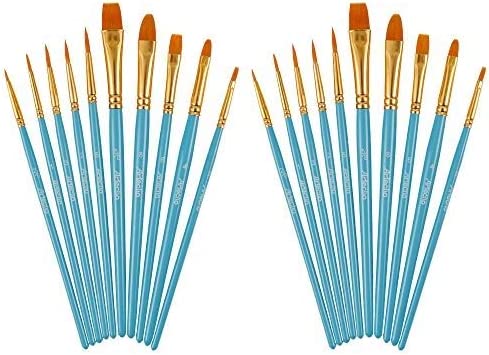 Artecho Miniature Paint Brushes Set, Detail Art Brushes for All Levels and Purpose Watercolor Oil Acrylic Gouache Painting, Premium Nylon Hairs