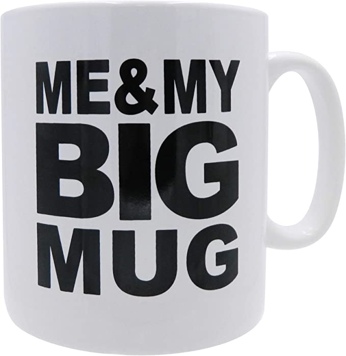 MUG Big Coffee Mug"ME & MY Big MUG" Big Mug oversized 28 ounces Mega Size Cup, Extra Large for Big drinks, Office desk decor novelty Gift Coffee Lovers