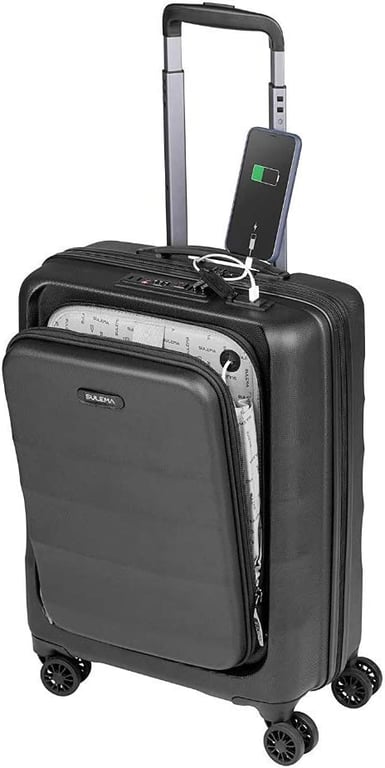 Carry on Luggage | Suitcases with Wheels 22 Inch Airline Approved | Travel Small and medium Suitcase | Rolling suitcase spiners wheels and TSA Lock | luggage with usb port, Black, 22 inch, Bussines