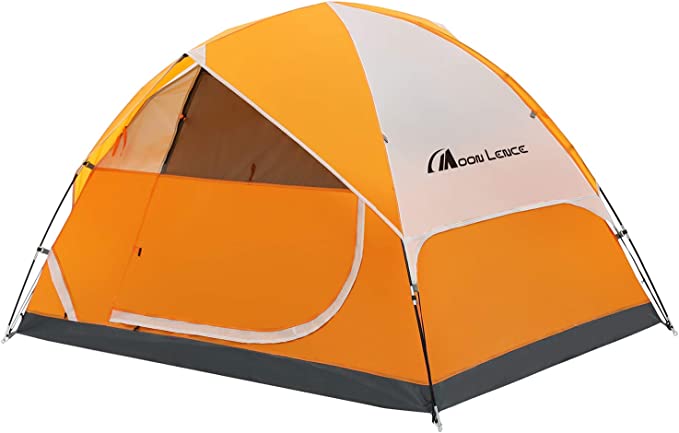 MOON LENCE Camping Tent 2/4Person Family Tent Double Layer Outdoor Tent Waterproof Windproof Anti-UV …