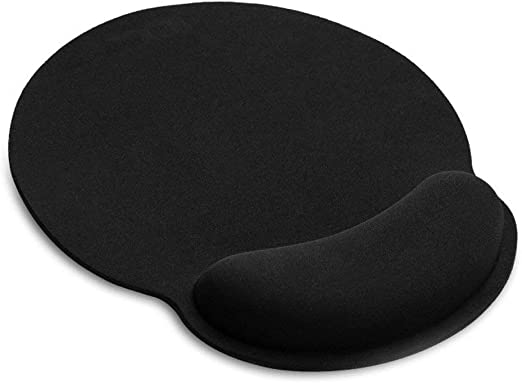 TEKXDD Mouse Pad - Gel Gaming Mouse Wrist Rest Pads Mat, Ergonomic Memory Foam Wrist Support Comfort Pad for Computer Laptop Office Typist Home (Black)