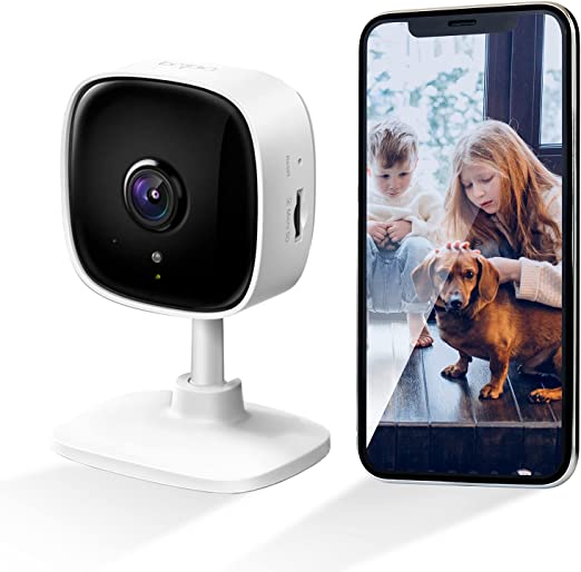 TP-Link Tapo Home Security Wi-Fi Camera - 1080p, Night Vision, Sound & Light Alarm, 2-Way Audio, 24/7 Live View, Voice Control, Tapo APP, Alexa, Google Assistant, No Hub Required (Tapo C100)