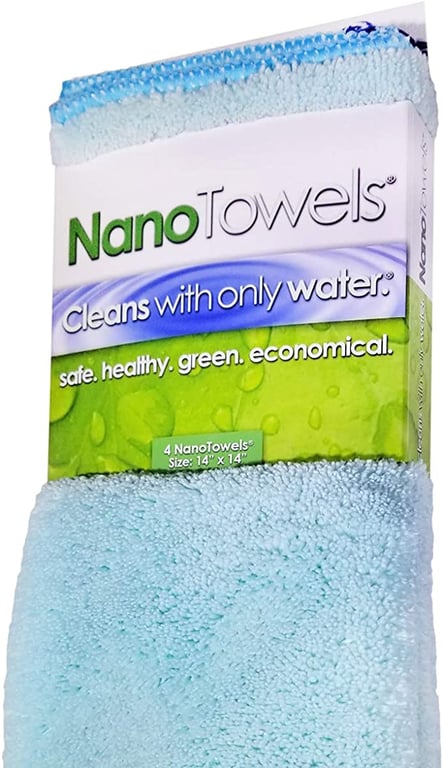 Life Miracle Nano Towels - Amazing Eco Fabric That Cleans Virtually Any Surface with Only Water. No More Paper Towels Or Toxic Chemicals. (Teal)