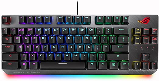ASUS RGB Mechanical Gaming Keyboard - ROG Strix Scope TKL | Cherry MX Brown Switches | 2X Wider Ctrl Key for FPS Precision | Gaming Keyboard for PC