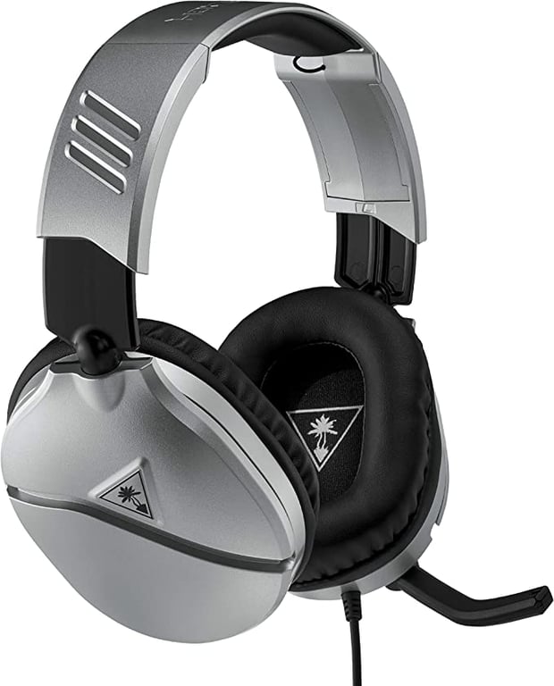 Turtle Beach Recon 70 Silver Gaming Headset for Xbox Series X, Xbox Series S, & Xbox One, Playstation 5, PS4, Nintendo Switch, Mobile, & PC with 3.5mm Connection