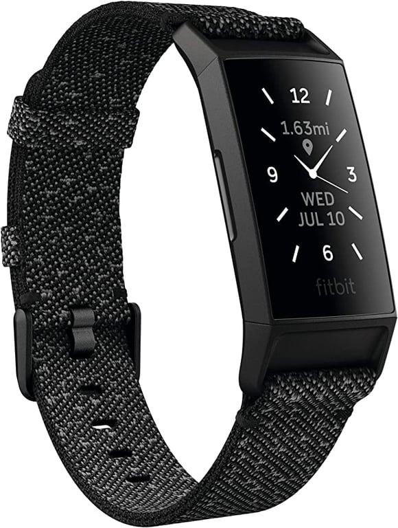 Fitbit [International Version] Charge 4 Special Edition Advanced Fitness Tracker with GPS, Heart Rate, Sleep and Swim Tracking - Black Woven