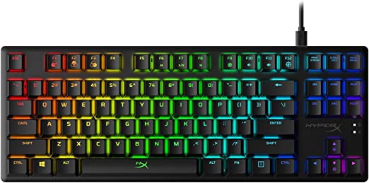 HyperX Alloy Origins Core - Tenkeyless Mechanical Gaming Keyboard - Compact Form Factor – HX Aqua Switch - RGB LED Backlit