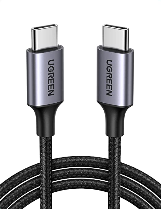 UGREEN USB C to USB C Cable, 60W Type-C PD Fast Charging Cord Compatible with Samsung Galaxy Note 10 S20 S10 S9, Google Pixel 4 3 2 XL, MacBook Air 13", iPad Pro 2021, Chromebook, Switch, 3M