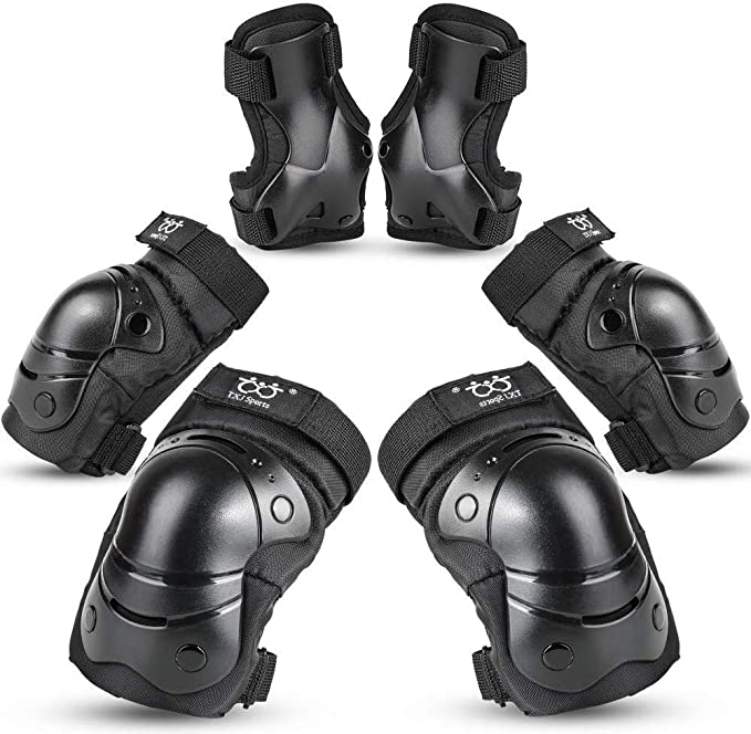 boruizhen Kids & Adult/Youth Knee and Elbow Pads with Wrist Guards 3 in 1 Protective Gear Set for Skateboarding Cycling BMX Bike Scooter Skating Rollerblading Riding