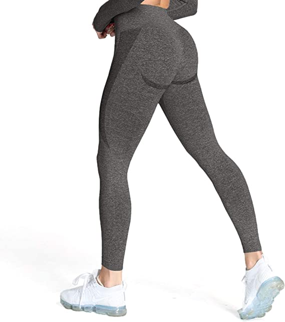 Aoxjox Women's High Waist Yoga Pants Workout Gym Vital Seamless Leggings Tights