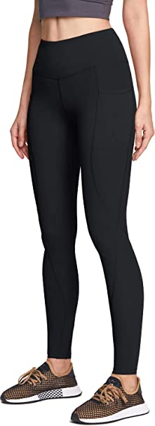 ATIKA Women's High Waist Yoga Pants with Pockets(Hidden/Side), Tummy Control Yoga Leggings, 4 Way Stretch Workout Running Tights