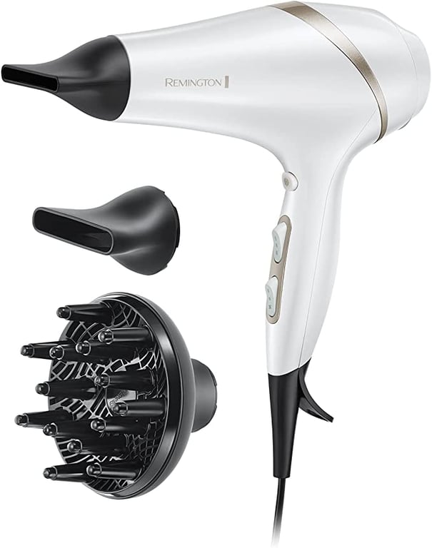 Remington HYDRAluxe Hair Dryer with Moisture Lock Conditioners - Includes Diffusor and Slim Styling, Wide Drying Concentrators - AC8901