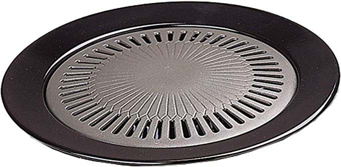 Auscrown Grill Plate for Portable Butane Gas Stove, Black, GP33