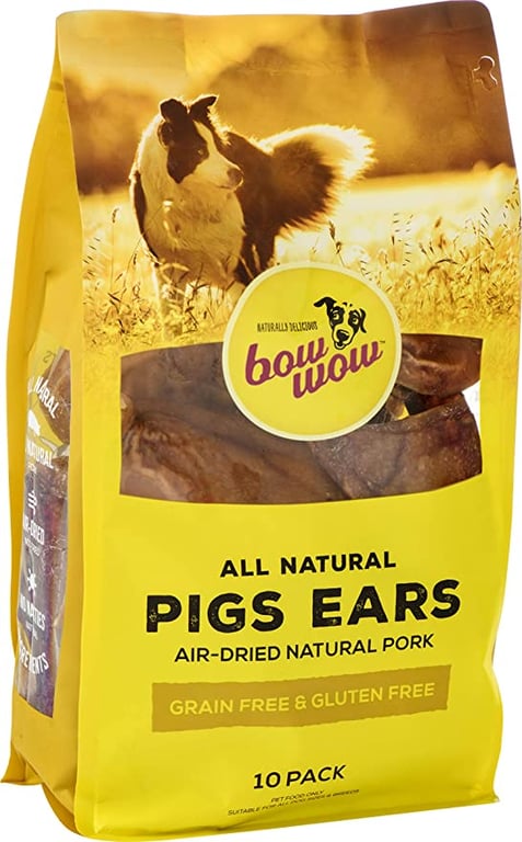 Bow Wow- Pigs Ears Dog Treats, 10 Pack