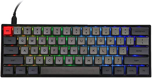 EPOMAKER SKYLOONG SK61 61 Keys Hot Swappable Mechanical Keyboard with RGB Backlit, NKRO, IP6X Waterproof, Type-C Cable for Win/Mac/Gaming (Gateron Optical Red, Black)