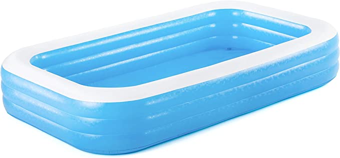 H2OGO! Blue Rectangular Inflatable Family Pool (10' x 6' x 22")