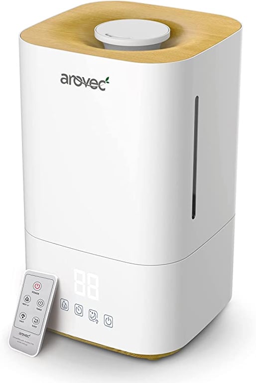 Arovec™ Top Fill 2-in-1 Humidifier & Aroma Diffuser, 4L Large Water Tank, 360° Rotatable Nozzle, Convenient Touch Screen, Noise Free Sleep Mode, Timer, 3-Mist level, Visible Water Level Indication, Waterless Auto Shut-off, Removable Water Tank & Easy to Clean, Anti-Leak System Designed, 2-Yr Warranty, AroMist-TF4