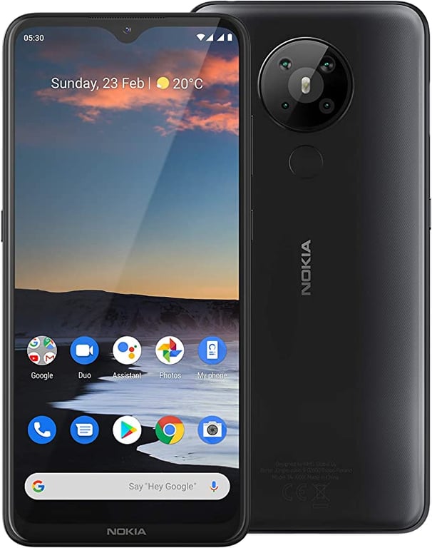 Nokia 5.3 Android One Smartphone (Official Australian Version 2020) Unlocked Mobile Phone with Quad Camera, Large 6.55" Screen, 2-Day Battery, European Design and Dual SIM, 64GB, Charcoal