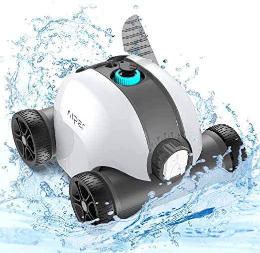 AIPER Cordless Robotic Pool Cleaner, Pool Vacuum with Upgraded Dual-Drive Motors, Auto-Dock Technology, Up to 90 Mins Cleaning for Above/In-ground Pools with Flat Floor Up to 861 Sq Ft-2022 Upgraded