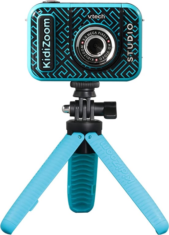 VTech Kidizoom Studio - Kid's Digital Video Camera, Green Screen, Special Effects, Backgrounds - 531883- Blue