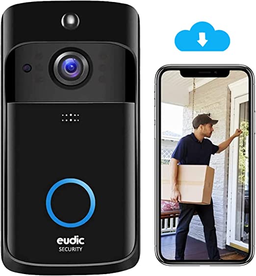 Doorbell Camera Wireless WiFi Video Doorbell Two-Way Audio Human PIR Motion Detection HD Security Camera Real-Time Video for iOS & Android Phone