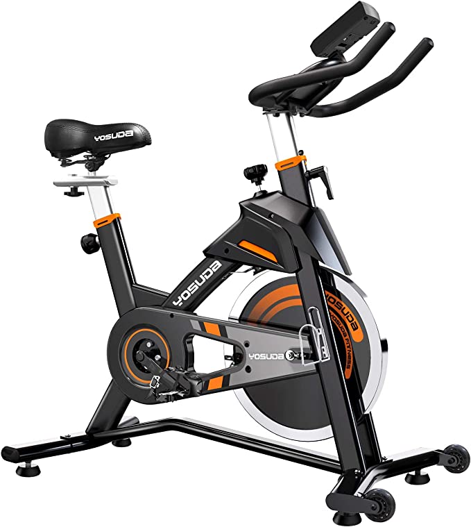 YOSUDA PRO Magnetic Exercise Bike 350 lbs Weight Capacity L-010 / Brake Pad Indoor Cycling Bike Stationary L-007A with Comfortable Seat Cushion, Silent Belt Drive