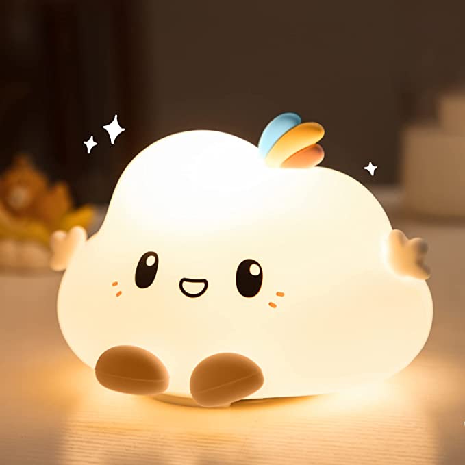 Kids Night Light Cute Lamp Baby Nursery Nightlight Portable Rechargeable Silicone Night Light for Kids,Baby,Toddles’ Bedroom