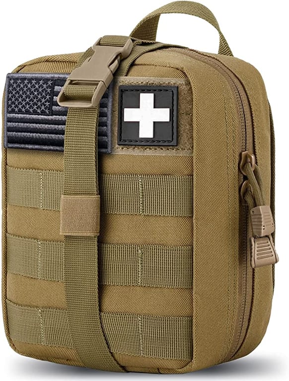 MEQI Medical MOLLE Tactical Pouch, EMT First Aid IFAK Rip-Away Utility Pouch for Camping Hunting Hiking Home Car and Adventures