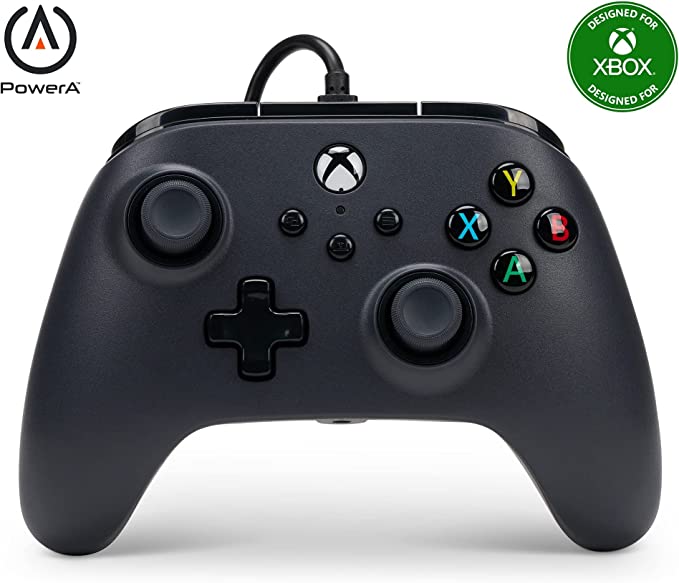 PowerA Wired Controller for Xbox Series X|S - Black, Gamepad, Wired Video Game Controller, Gaming Controller, Works with Xbox One (Xbox Series X), (1519265-01)