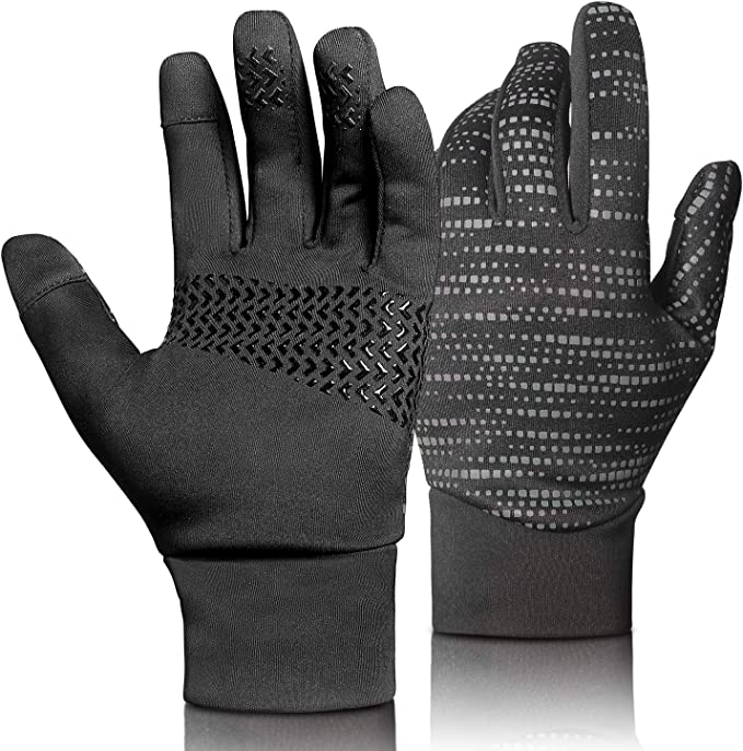 Winter Gloves Touch Screen Cycling Gloves Black Bicycle Gloves Anti Slip Full Finger Riding Sports Bicycling Gloves