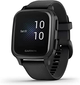 Garmin Venu Sq Music, GPS Fitness Smartwatch, Black/Slate