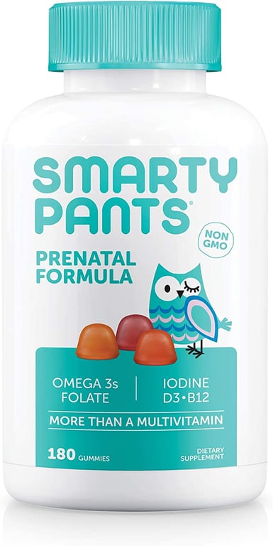 SMARTYPANTS Smartypants Prenatal Daily Gummy Multivitamin, 180 Count Bottle (40 Day Supply), 180 Count